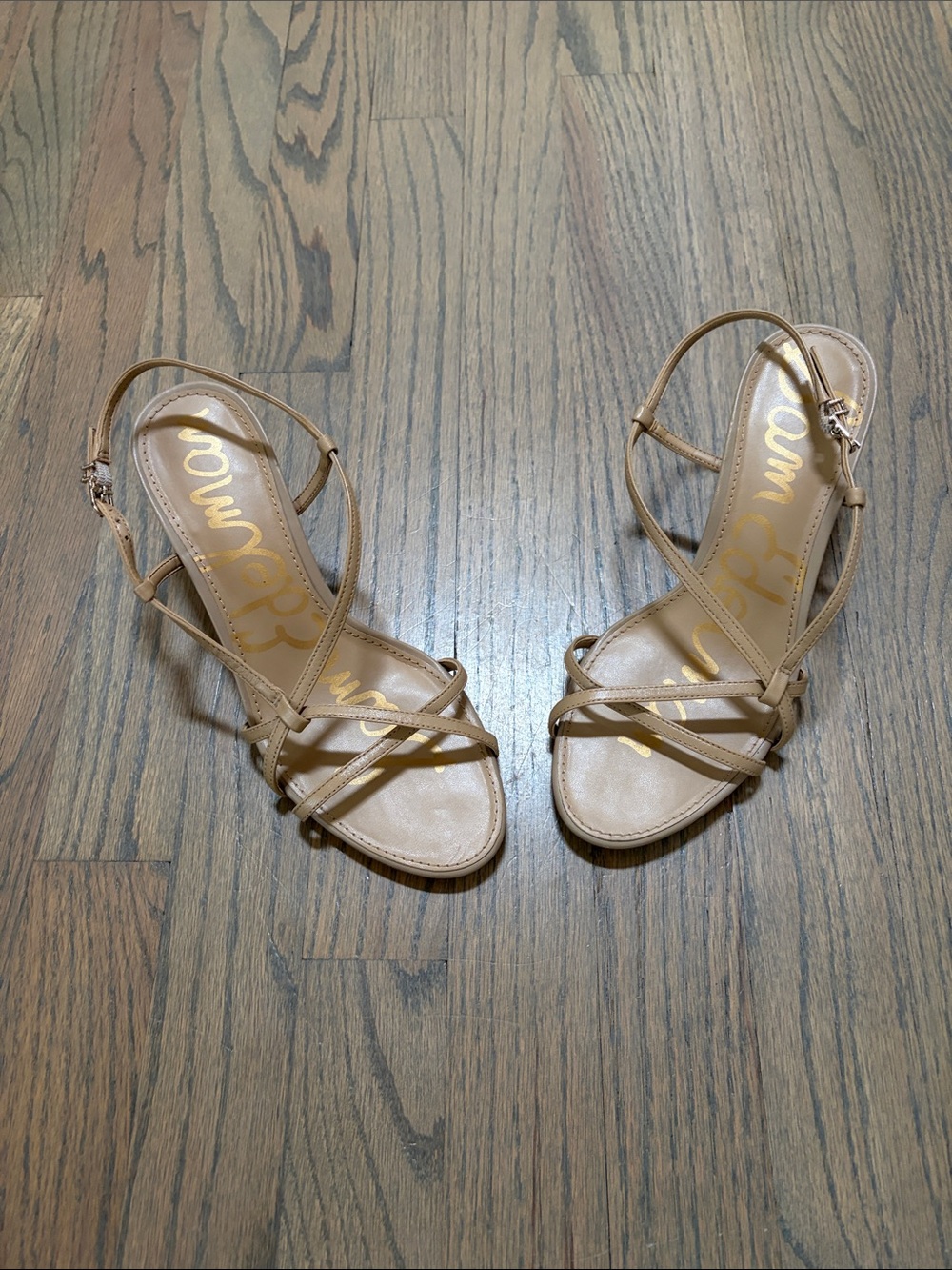 Sam Edelman Tan Strappy Leather Heeled Sandals